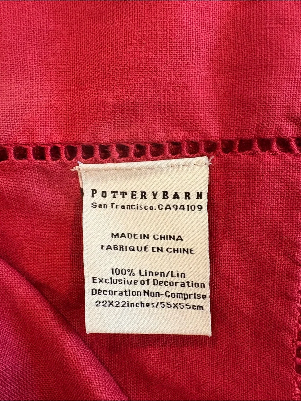 Pottery Barn table runner